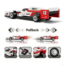 Dify F1 Racing Car Building Blocks Set, 73 PCS White & Red Formula Race Car Model Kit, STEM Building Toy for Kids, Teens & Adults | 5 Year Structural Warranty