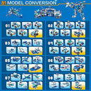 Dify 51-in-1 Police Robot Building Block Set, 700 PCS City Police Vehicle, Fighter Plane & Command Center Construction Kit, STEM Toy for Kids Ages 10+, | 5 Year Structural Warranty