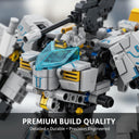 Dify FX-1 Star Fleet Robot Spaceship Building Block Set, 704+ PCS Transforming Space Robot & Sci-Fi Spacecraft Model Kit, STEM Construction Toy