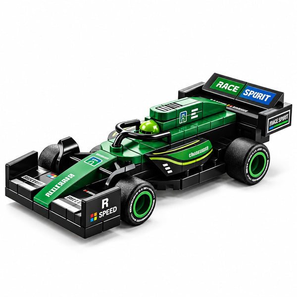 Dify F1 Racing Car Building Blocks Set, 68 PCS Dark Green Formula Race Car Model Kit, STEM Building Toy for Kids, Teens & Adults | 5 Year Structural Warranty