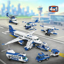 Dify 4-in-1 Airplane Building Block Set, 936+ PCS Multi-Model Aircraft Kit with Passenger Plane, Cargo Plane & Airport Vehicles, STEM Construction Toy | 5 Year Structural Warranty