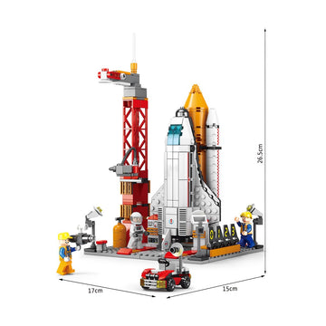 Dify Space Ship Exploration Rocket and Launcher Building Block Set Toys STEAM Aerospace Kit Model Gift for Birthday, Children's Day