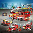 Dify 4-in-1 Fire Truck Building Block Set, 942+ PCS Multi-Model Fire Rescue Vehicle Kit with Fire Engine & Equipment, STEM Construction Toy for Kids & Teens | 5 Year Structural Warranty