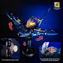 Dify Mechanical Manta Marine Life Building Blocks Set with LED Lights & Movable Joints (689+ PCS) | Steampunk Sea Creature Model with Display Stand