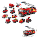 Dify || 10 in-1 Fire Truck Building Block Set || 323 Pcs || Emergency Rescue Vehicles Construction Kit for Kids Ages 6+