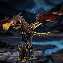 Dify Fire Dragon Building Set with Display Stand – 1439 PCS Dragon Construction Model Kit, Rotatable Wings & Joints, Collectible Building Bricks for Teens & Adults (Ages 8+)