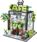 Dify Coffee Shop Building Block Set for Kids with LED Lights House Kit Gift on Birthday, Children's Day, or Special Occasion for Boys and Girls || 589+ Pcs