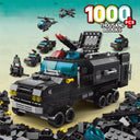 Dify 6-in-1 SWAT Truck Building Block Set Toys | STEAM Kit for Kids | Build Armored Trucks & Tactical Vehicles (1000+ Pcs) | Birthday Gift for Boys & Girls