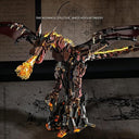 Dify Fire Dragon Building Set with Display Stand – 1439 PCS Dragon Construction Model Kit, Rotatable Wings & Joints, Collectible Building Bricks for Teens & Adults (Ages 8+)
