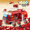 Dify 6-in-1 Fire Truck Building Block Set Toys | STEAM Kit for Kids | Build Fire Engines, Rescue Vehicles & More (1000+ Pcs) | Birthday Gift for Boys & Girls