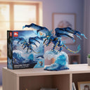 Dify || Blue 501pcs || Dual Dragon Building Block Set, Dragon Model Toy for Kids [Blue Water]