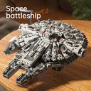 Dify Space Warship 1681 Pieces Building Micro Blocks Set with LED Light (Complex only for 14+), Futuristic Spaceship Construction Model, Creative Assembly Toy for Space Enthusiasts