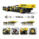 Dify F1 Racing Car Building Blocks Set, 68 PCS Yellow & Black Formula Race Car Model Kit, STEM Building Toy for Kids, Teens & Adults | 5 Year Structural Warranty