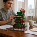 Dify Tengwang Pavilion Building Block Set, 158 Pcs Ocean Chinese Architecture Series, Compatible with Major Brick Brands, 5 Year Structural Warranty