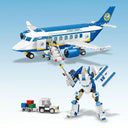 Dify 2-in-1 Construction Blocks Passenger Airplane & Robot Toy, 417 Pieces Building Set, STEM Educational DIY Kit for Kids Boys & Girls Ages 6+