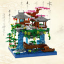 Dify Cherry Blossom Bonsai Tree Building Set, 3200+ PCS Micro Mini Blocks, Japanese Sakura Tree with 2 LED Lights, Chinese Pond Architecture Model Kit, Ages 14+, 5 Year Structural Warranty