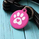 Dify Pet ID Tag with QR Code & NFC | No Subscription | Instant Scan & Contact Info Access | Track & Reunite Lost Pets Quickly | Waterproof, Durable Dog & Cat Tag | Lifetime Access [Pink]