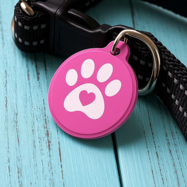 Dify Pet ID Tag with QR Code & NFC | No Subscription | Instant Scan & Contact Info Access | Track & Reunite Lost Pets Quickly | Waterproof, Durable Dog & Cat Tag | Lifetime Access [Pink]