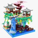 Dify || Cherry Blossom Tree Building Set || 2705 Pcs || Japanese Sakura House with LED Lights || Micro Bonsai Japanese Architecture, Building Block Large