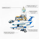 Dify || City Airplane Building Kit || 518 +pcs || Airport Passenger Plane with|| led Lights in Radar Tower|| & Baggage Truck | 5 Year Structural Warranty