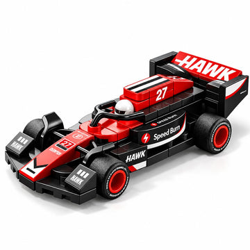 Dify F1 Racing Car Building Blocks Set, 71 PCS Red & Black Formula Race Car Model Kit, STEM Building Toy for Kids, Teens & Adults | 5 Year Structural Warranty