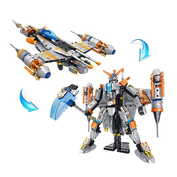 Dify Title 2-in-1 Space Plane Building Block Set (Model 9316), 689+ PCS Transforming Aircraft & Spacecraft Kit, STEM Construction Toy Gift for Kids & Teens