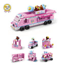 Dify 6-in-1 Dessert Car Building Block Set Toys | STEAM Kit for Kids | Build Ice Cream Trucks & Candy Cars (1000+ Pcs) | Birthday Gift for Boys & Girls