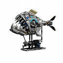 Dify Mechanical Piranha Building Block Kit, 1085+ PCS Hand-Crank Gear Driven Motion Model, Multi-Joint Mechanical Fish STEM Construction Set for Teens & Adults, 5-Year Structural Warranty