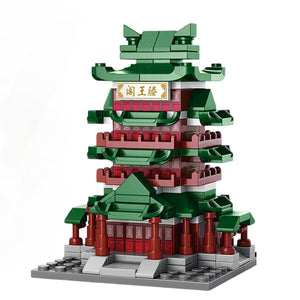 Dify Tengwang Pavilion Building Block Set, 158 Pcs Ocean Chinese Architecture Series, Compatible with Major Brick Brands, 5 Year Structural Warranty