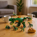 Dify 6-in-1 Dinosaur Building Blocks Set – 160 Pcs Educational DIY Construction Toy for Kids Ages 6+, Realistic Jurassic Models with Instruction Manual