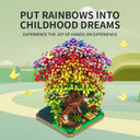 Dify Rainbow Tree House Building Blocks Set with LED Light, 2338+ PCS (Complex only for 14+) | Colorful Nature Micro Block Model | Creative STEM Construction Toy & Kawaii Home Décor | 5 Year Structural Warranty