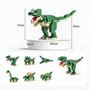 Dify Dinosaur Building Blocks Set – 1000+ PCS Large Green T-Rex Construction Toy, STEM Creative Bricks Kit for Kids & Adults, Educational DIY Model Gift for Ages 6+