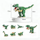Dify Dinosaur Building Blocks Set – T-Rex Bricks Toy with Triceratops, Stegosaurus & More Dino Figures, 1000+ Pcs, STEM Kit for Kids & Adults, Ages 6+