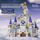 Dify Pink Princess Castle Building Blocks Set, 1477 PCS STEM Building Toys for Girls Ages 6-12, Creative Castle and Carriage Playset, 6 Months Construction Warranty