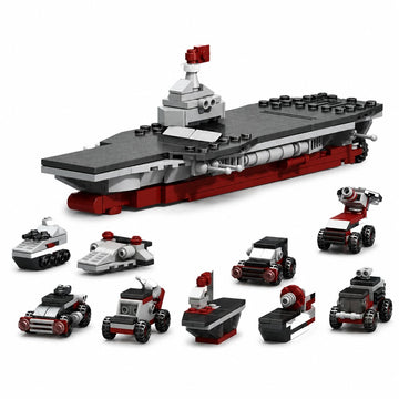 Dify 10-in-1 War Ship Building Block Set, Transforming Naval Battleship Construction Kit, STEM Engineering Toy for Kids & Teens, 5-Year Structural Warranty