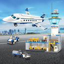 Dify || City Airplane Building Kit || 518 +pcs || Airport Passenger Plane with|| led Lights in Radar Tower|| & Baggage Truck | 5 Year Structural Warranty