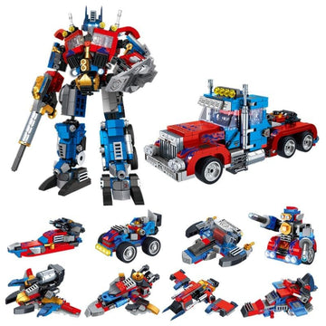 Dify 8-in-2 Robot Building Block Set, 769+ PCS Transforming Mech Models Construction Kit, STEM Educational Toy for Ages 14+, Creative Rebuild Play Set,