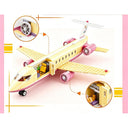 Dify Passenger Airplane Building Block Set with LED Light, 384+ PCS Airport Playset, STEM Toy for Kids Micro Blocks, 5-Year Structural Warranty