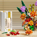 Dify White Vase Building Blocks Set (890+ PCS) | Decorative Flower Vase DIY Model Kit | with led Light|| Home & Office Décor Construction Set