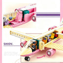 Dify Passenger Airplane Building Block Set with LED Light, 384+ PCS Airport Playset, STEM Toy for Kids Micro Blocks, 5-Year Structural Warranty