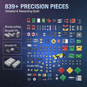 Dify 6-in-1 Robot Building Blocks Set (839+ PCS) | Transforming Mech Models Construction Kit | STEM Educational Toy for Kids & Teens | Creative Play Set | 5 Year Structural Warranty