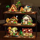Dify 6 in 1 Forest House Building Micro Block Set, 2576 Pieces with LED Lights (Complex only for 14+), Creative Woodland House Models, Decorative Construction Toy for Display and Gifting
