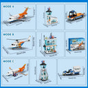 Dify City Airport Airplane Building Blocks Set (715+ PCS) | 3-in-1 Passenger Plane, Radar Tower, Baggage Truck & Shuttle Bus | STEM Toy for Kids 6+ | 5 Year Structural Warranty