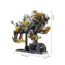 Dify Mechanical Lion Building Block Set – Futuristic Golden Robotic Beast Model with Movable Gears & Display Stand, STEM Construction Kit Collectible Gift for Teens & Adults for Ages 14+