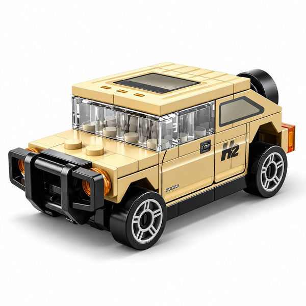 Dify Pull Back Car Building Blocks Set, 55 PCS Desert Tan Off-Road SUV Model Kit, Sports Car Building Toy for Kids, Teens & Adults | 5 Year Structural Warranty