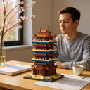 Dify Guanque Tower Building Blocks Set, 146 Pcs Ocean Chinese Architecture Series, Compatible with Major Brick Brands, 5 Year Structural Warranty