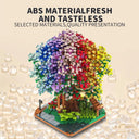 Dify Rainbow Tree House Building Blocks Set with LED Light, 2338+ PCS (Complex only for 14+) | Colorful Nature Micro Block Model | Creative STEM Construction Toy & Kawaii Home Décor | 5 Year Structural Warranty