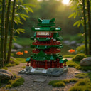 Dify Tengwang Pavilion Building Block Set, 158 Pcs Ocean Chinese Architecture Series, Compatible with Major Brick Brands, 5 Year Structural Warranty