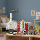 Dify || 2 in 1 Space Rocket & Falcon Heavy Rocket Building Blocks Set || 1000+ Pcs || 6-in-1 STEAM Aerospace Kit || 79 Pcs || Compatible Bricks | 5 Year Structural Warranty