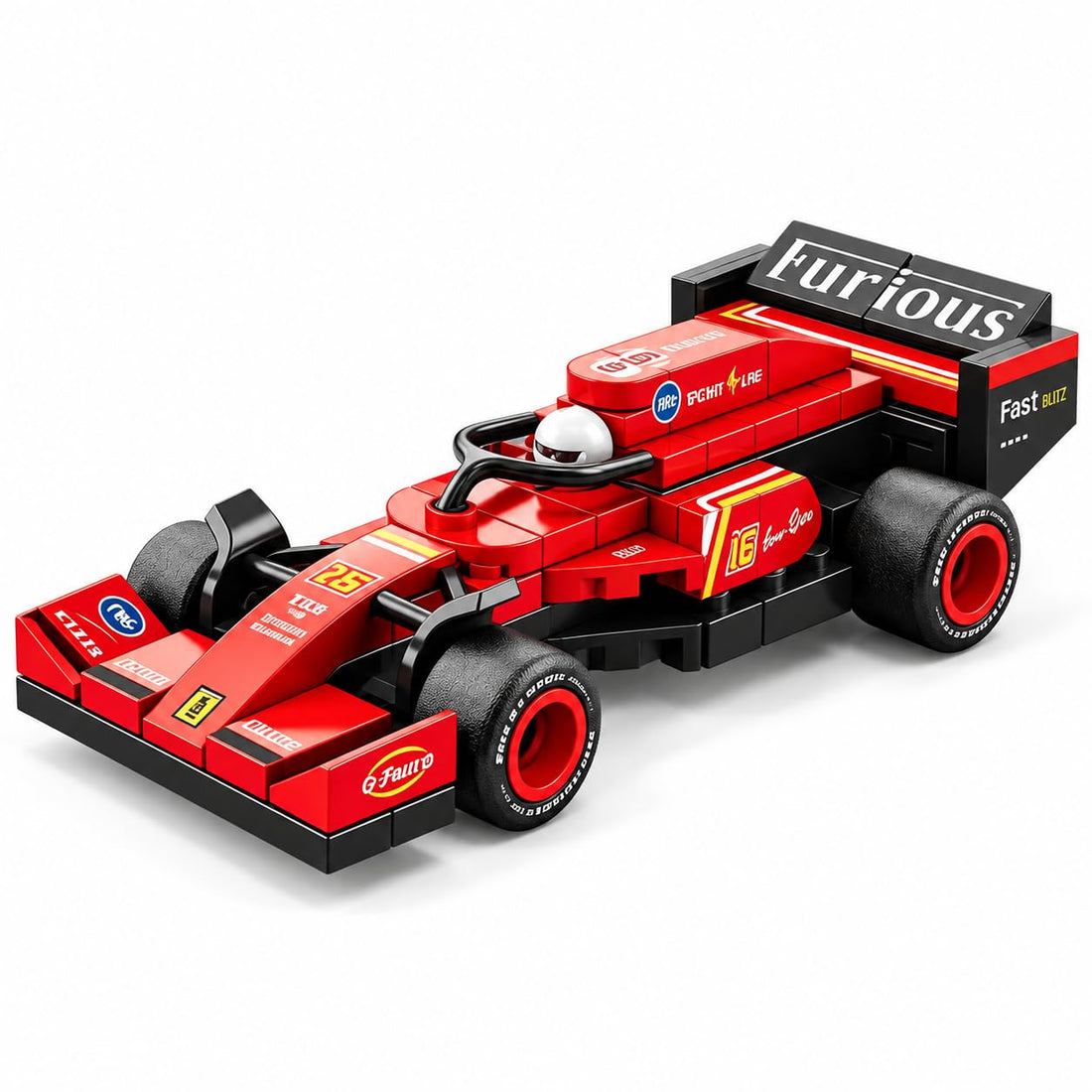Dify F1 Racing Car Building Blocks Set, 65 PCS Red Formula Race Car Model Kit, STEM Building Toy for Kids, Teens & Adults | 5 Year Structural Warranty